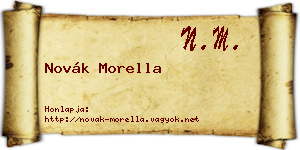 Novák Morella névjegykártya